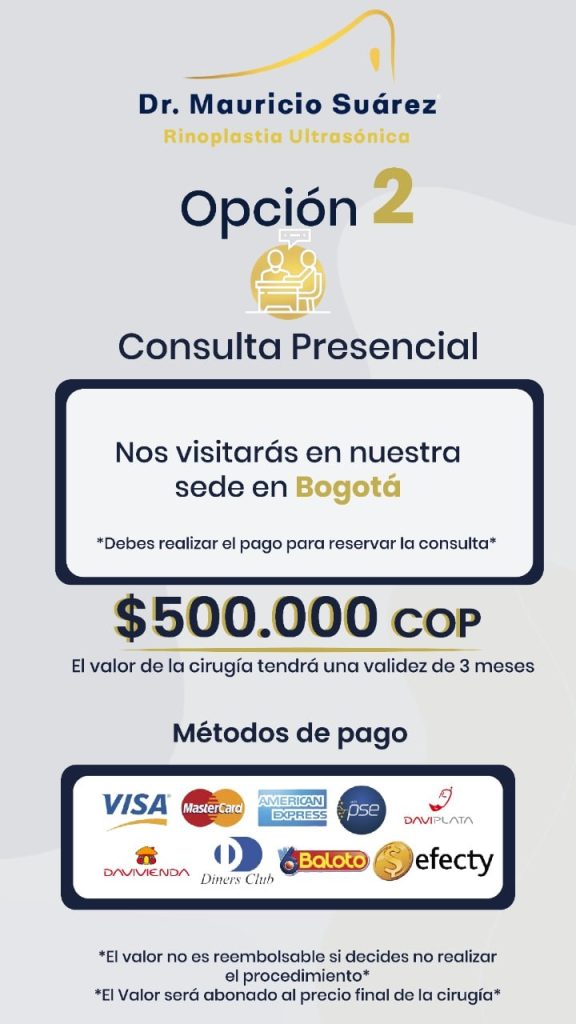 Rinoplastia ultrasónica colombia Dr Mauricio Suárez